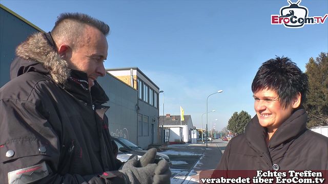 Old German housewife asked about sex on the street