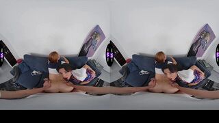 Mini Mitzi Invites Lucianna Luci For Threesome Striptease And Double Blowjob Fun - TmwVRnet