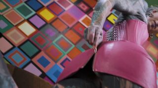 Solo Girl Anal Masturbation Session with Steel Toy