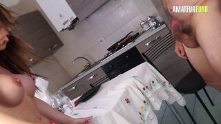 Standing Doggy With a Curvy Italian... Every Fucking Thrust Makes Her Moan