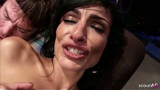 Fit Desi look brown Mature Cougar with slim Body and Huge Tits seduce Big Dick Boy to old young Fuck