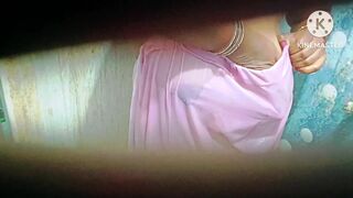Huge boobs girl bathing and seducing her step brother when she came to know he is peeking her