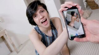DadCrush - WRONG NUMBER! Horny Stepdaughter Sends Her Stepdad Nudies By Mistake And Makes Him Cum