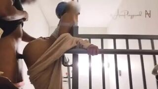She traded me a Blowjob for Backshots. Snuck a quickie in the stairwell.