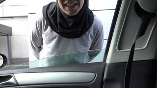 Perverted German Picks Up A Syrian Refugee In Hijab