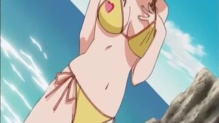 Masturbating anime maid in fantasy