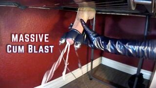 Milking Table Vibrator Edging HUGE Cumshot