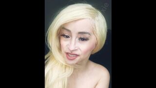 Tiny Texie masturbating fingering her wet pussy