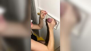 She suck my dick at a Glory hole