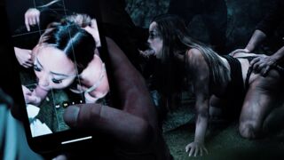 Asian Slut Gangbang - Japanese Girl With Big Tits Gets Used Like A Fuckdoll In The Woods Freeze Fuck
