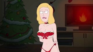 Rick and Morty - A Way Back Home - Sex Scene Only - Part 62 Beth In Sexy Xmas Costume By LoveSkySanX