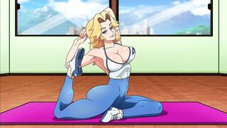Sue's Yoga Practice ( Marvel ) - Blonde MILF Suck Big Cock ( Uncensored )