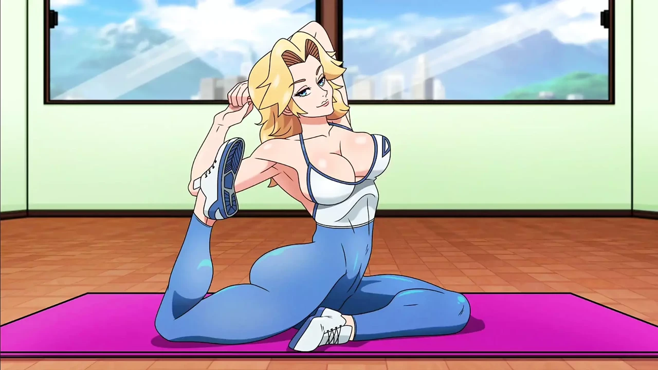 Sue's Yoga Practice ( Marvel ) - Blonde MILF Suck Big Cock ( Uncensored )