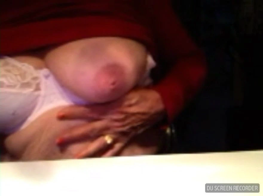 Cute 77 y.o. Belgian grandma is showing her tits on cam