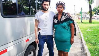 Big Belly Grannys First Anal Threesome in a Van