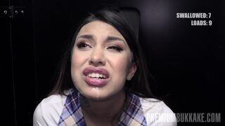 Premium Bukkake - Roxy Lips swallows 51 huge gloryhole cum loads