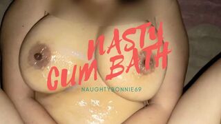 nasty cum bath