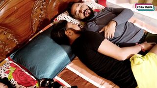 Hardcore Threesome Romantic Sex with Big Boobs Aunty