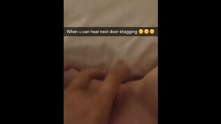Naughty teen listening to fucking next door