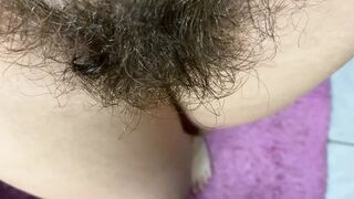 Hairy bush closeup pov homemade
