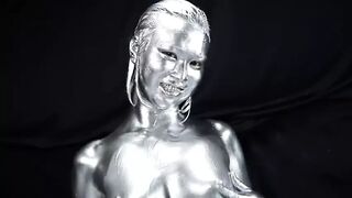 Silver body paint