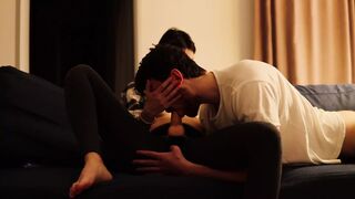 Mistress sked him to take it in his mouth and fuck