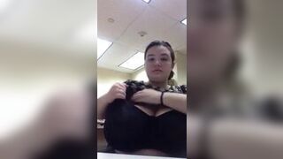 Young BBW gets one out of her bra for you in slow motion