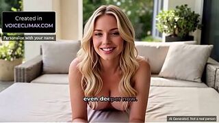 My Hot Best friend stay at my place and seduces me - AI Generated Blonde JOI POV