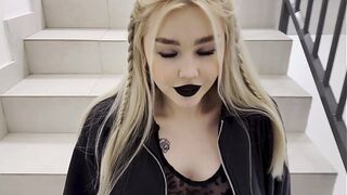 Goth girl teases her in the hallway! SHE ASKS FOR ANAL!