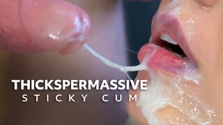 Close-up: Sticky? So good to cum this like this.