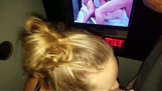 Hot College Babe Tries Gloryhole and gets Used