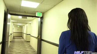Horny milf businesswoman Alana Cruise fucks stranger at a hotel conference