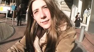Hairy French teen gets a huge facial after hot fuck