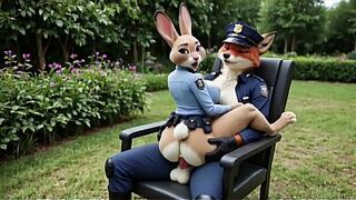 Furry Zootopia: Judy Hopps and Nick Wilde - Cunning Fox Fucks Bunny after work