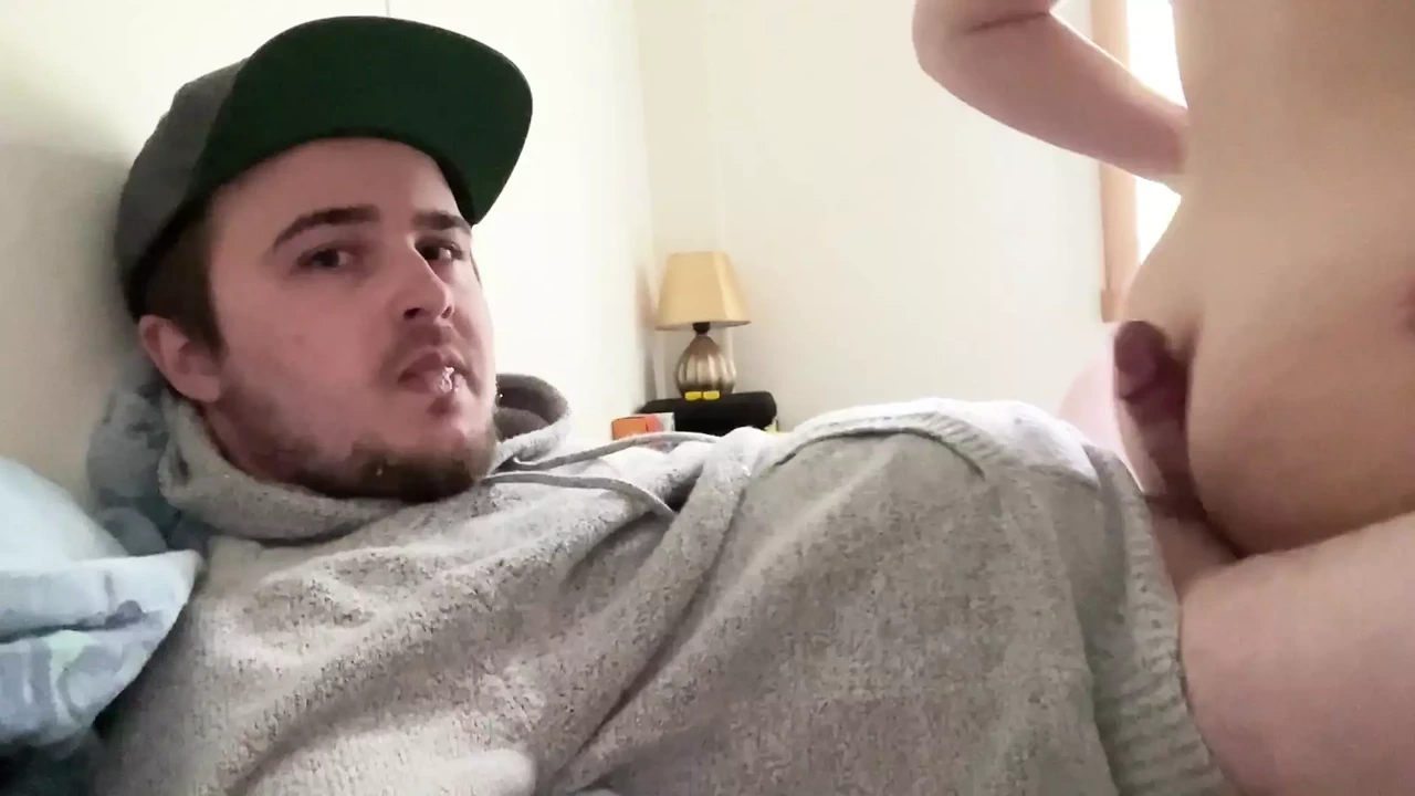 Assjob makes him cum in his own mouth! Premature accident fail lol