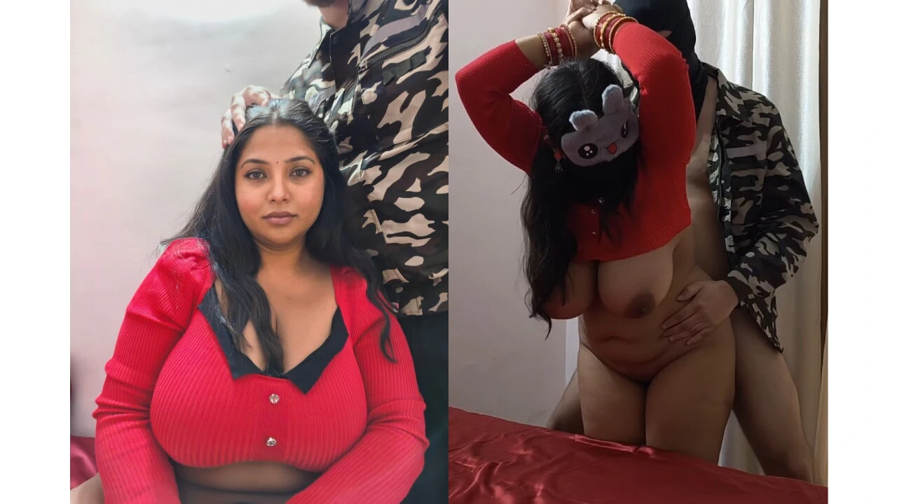 Desi Stepsister huge boobs sexy shake while getting fucked in standing position