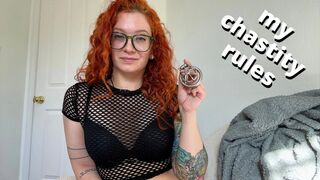 pleasure Domme's chastity rules - how I'd keep you locked up, JOI, CEI - full video on Veggiebabyy Manyvids