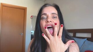 JOI and cum eating instructions made by an exhibitionist woman