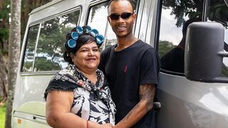 Fat Granny All Holes Destroyed on the Bus Ride