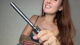 Cruel Reell Tests the Thin Steel Stick – Prostate Tapping by Steeltoyz