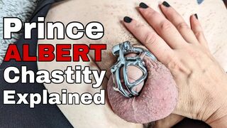 Permanent Chastity Cage Explained Steel Device Prince Albert PA Piercing Taking off Demo Putting On Rigid Femdom FLR