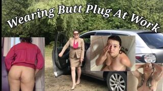 Wore Butt Plug All Day at Work and Showered with Facial