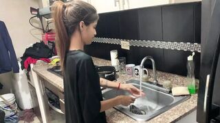 My stepsister teases me every time we're home alone