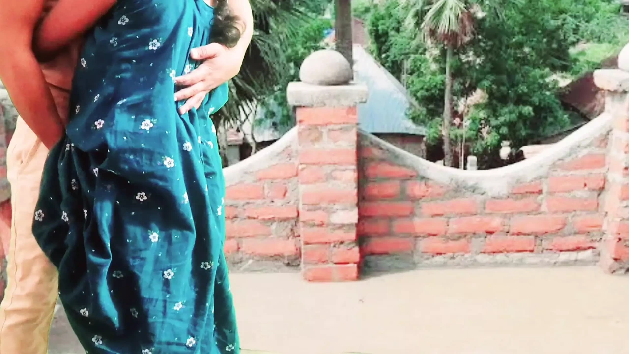 Boobs pressing outdoor