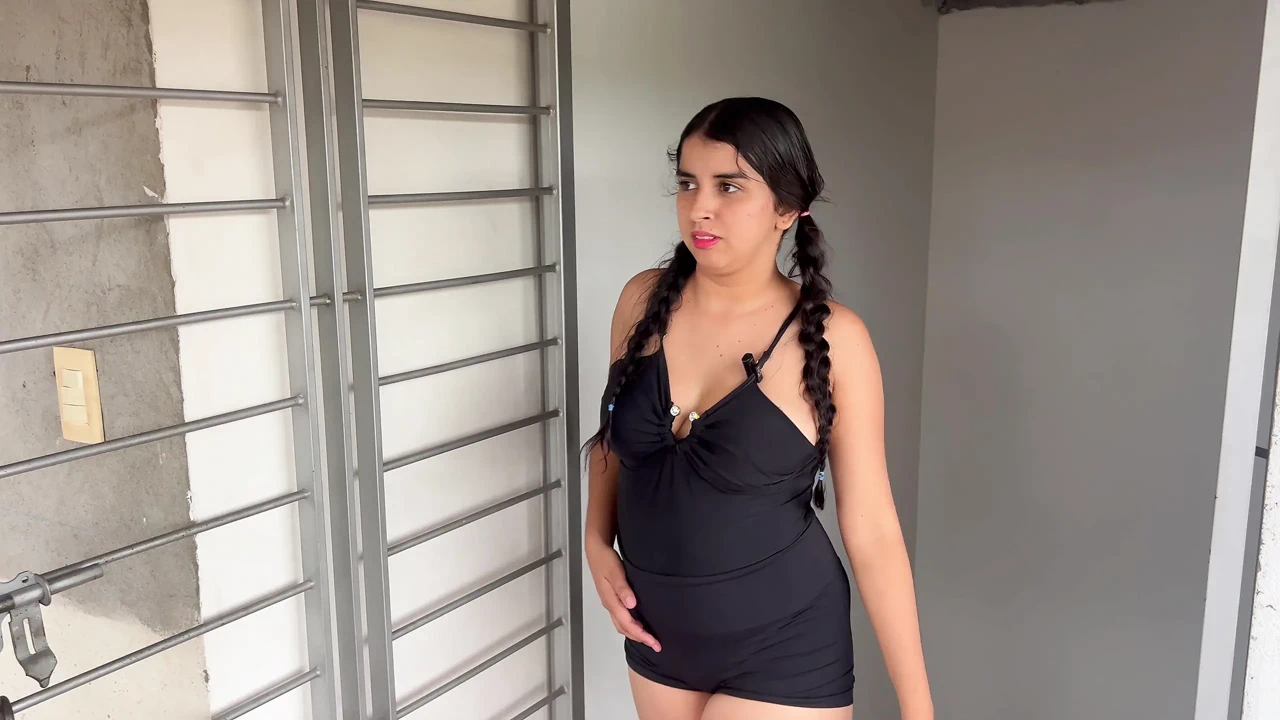 My stepsister catches me masturbating and I fuck her tight pussy