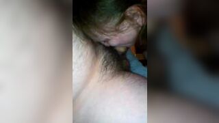 My grandmother rides my cock then finished sucking me off