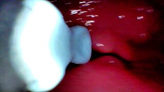 Camera deep inside records female orgasm