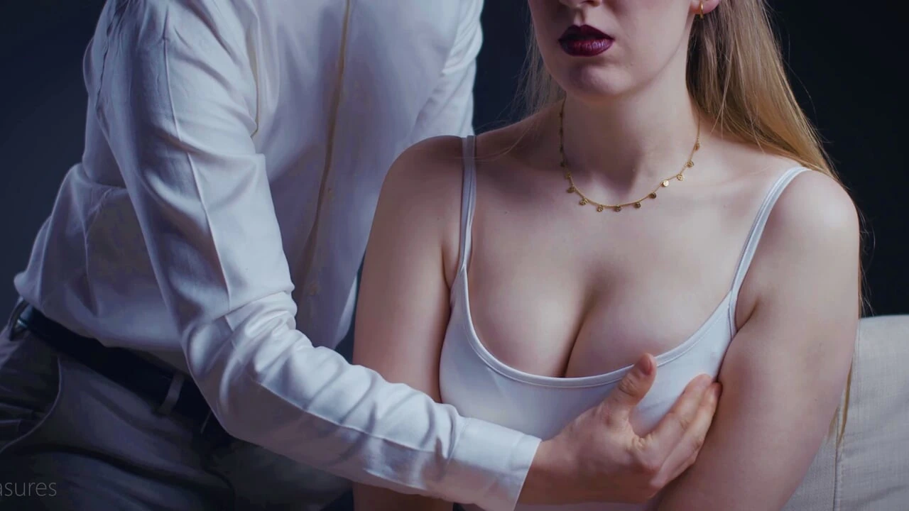 Convinced by the boss, groped and cummed in the mouth - clothedpleasures