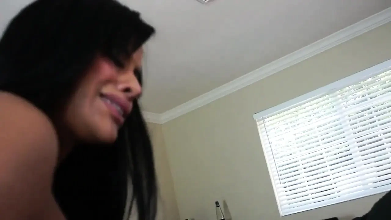 Beautiful Latina brunette takes a big cock