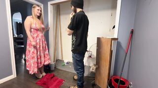 Cheating Wife Creampied by the Handyman